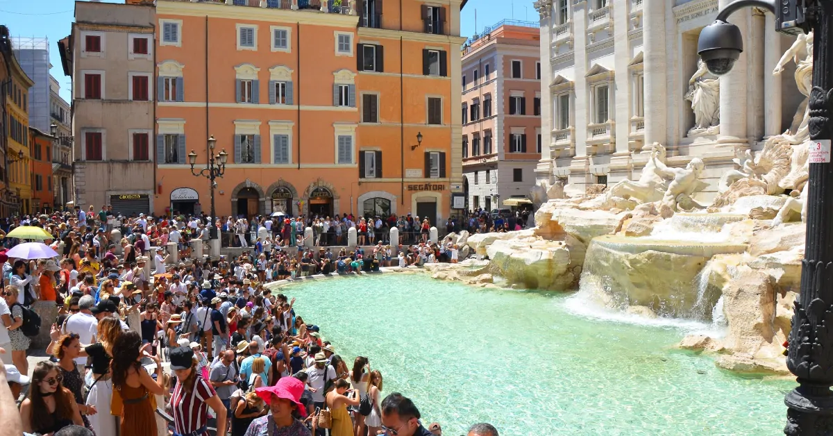 over-tourism in Rome, Italy