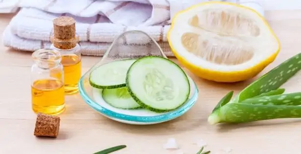 Ingrédients naturels pour fabriquer des cosmétiques maison au concombre