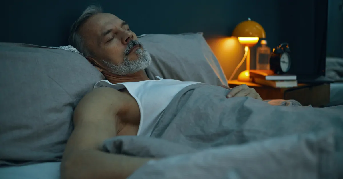 A man peacefully sleeping